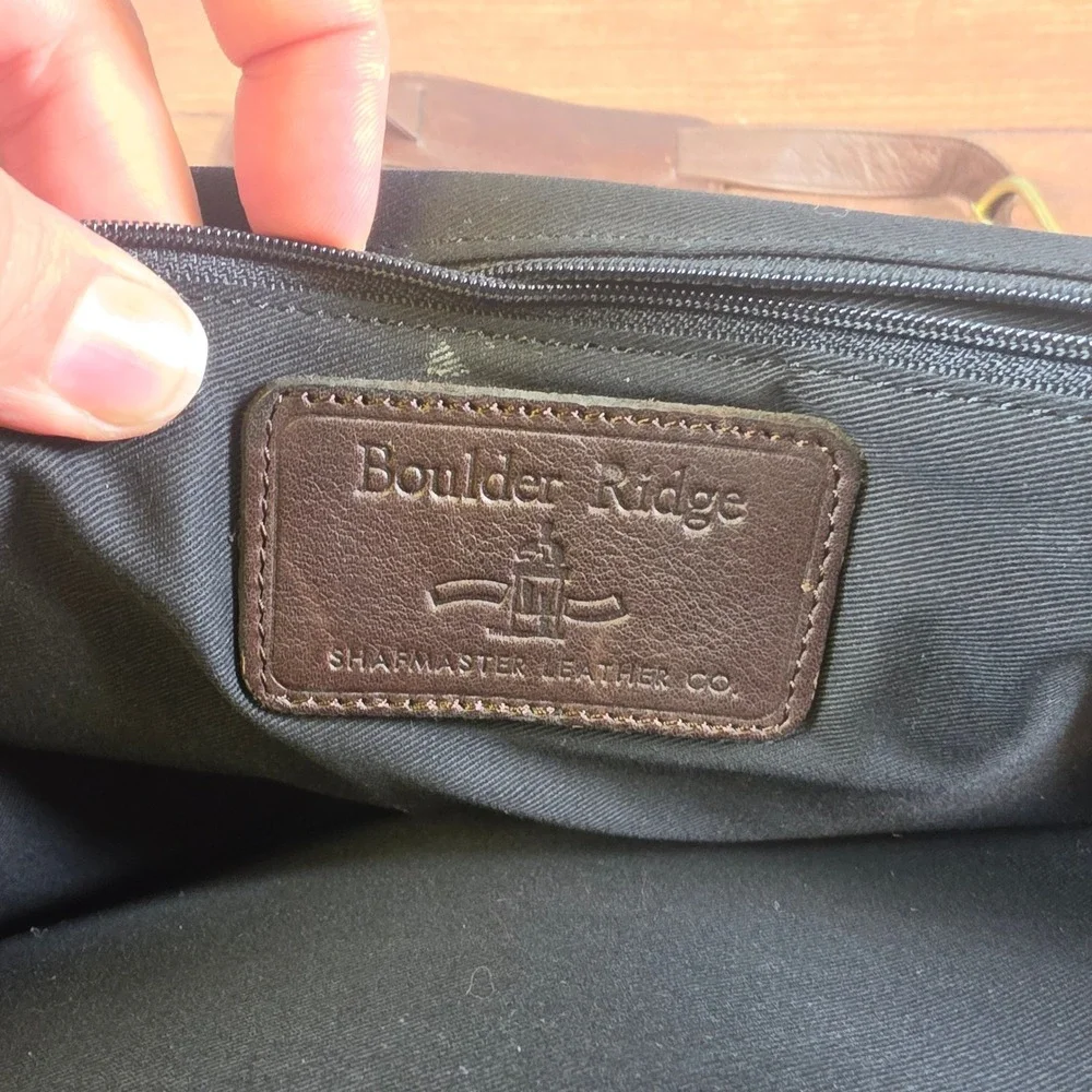 Boulder Ridge Briefcase Mens OS Brown Good Leather Messenger Satchel Bag